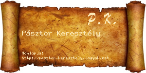 Pásztor Keresztély névjegykártya