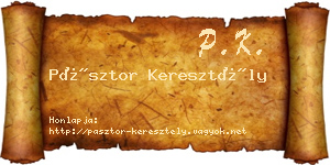 Pásztor Keresztély névjegykártya